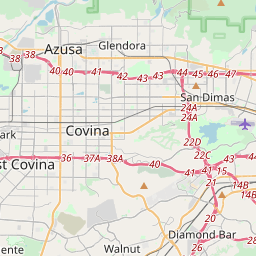 Azusa California Zip Code Map Updated June 2020
