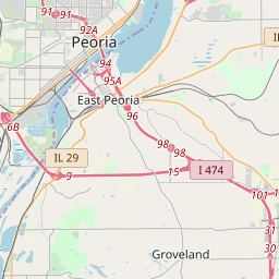 East Peoria Illinois Zip Code Map Updated June 2020