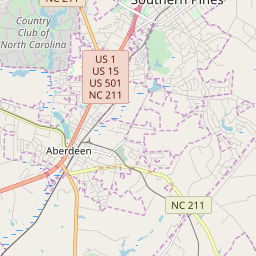 Southern Pines North Carolina Zip Code Map Updated July 2020