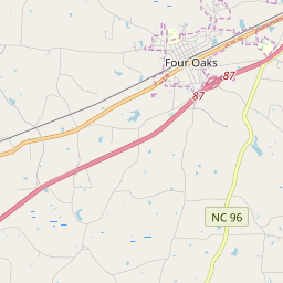 Four Oaks North Carolina Zip Code Map Updated June 2020